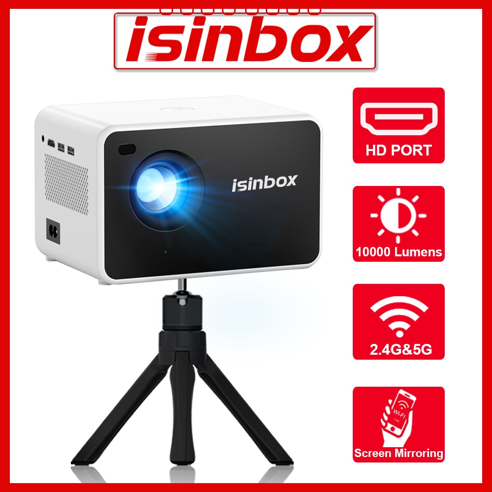 ISINBOX  ũ ̷ Ȩ ó׸ , 1080P HD 4K  , 250Ansi 10000 , 5G 